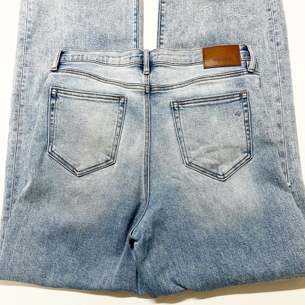 Hidden Los Angeles Womens Light Wash Knee Distressed Dad Logan Jean Size 31 - Picture 5 of 10